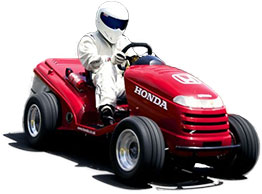 The Stig rides a Honda Mower into the record books