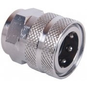 AR31 Female QR Coupler to 3/8" BSP Female - 280 Bar / 4060 Psi - Chrome Plated Brass