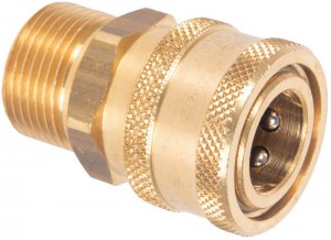 3/8" Female QR Coupler to M22 Male - 250 Bar / 3625 Psi - Brass