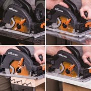 R185CCSX 185mm Multi-Material Circular Saw & Track (Combination Pack) - 230v