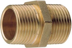 1/2" BSP Male to 1/2" BSP Male Brass Nipple - Low Pressure