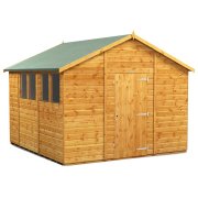 Power 10x10 Apex Garden Shed - Single Door