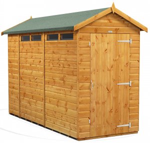 Power 10x4 Apex Secure Garden Shed - Single Door