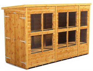 Power 10x4 Pent Potting Shed - Double Door