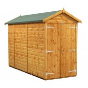 Power 10x4 Apex Garden Shed - Windowless Double Doors