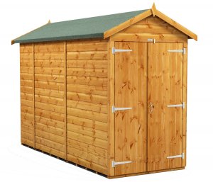 Power 10x4 Apex Garden Shed - Windowless Double Doors