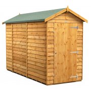 Power 10x4 Apex Garden Shed Overlap - Windowless Single Door