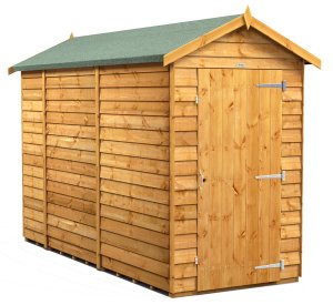 Power 10x4 Apex Garden Shed Overlap - Windowless Single Door