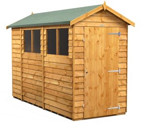 Power 10x4 Apex Garden Shed Overlap - Single Door