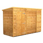 Power 10x4 Pent Garden Shed Overlap - Windowless Single Door