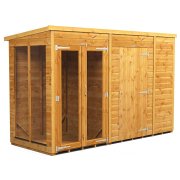 Power 10x4 Pent Summer House with 6ft Side Store