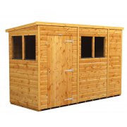 Power 10x4 Pent Garden Shed - Single Door