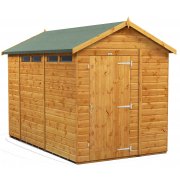 Power 10x6 Apex Secure Garden Shed - Single Door