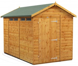 Power 10x6 Apex Secure Garden Shed - Single Door