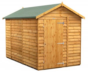 Power 10x6 Apex Garden Shed Overlap - Windowless Single Door