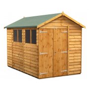 Power 10x6 Apex Garden Shed Overlap - Double Door