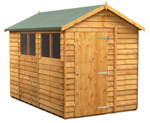 Power 10x6 Apex Garden Shed Overlap - Single Door