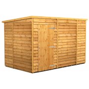 Power 10x6 Pent Garden Shed Overlap - Windowless Single Door