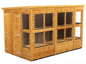 Power 10x6 Pent Potting Shed - Double Door