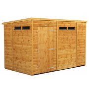 Power 10x6 Pent Garden Security Shed - Single Door