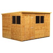 Power 10x8 Pent Garden Shed - Single Door