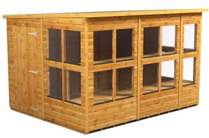 Power 10x8 Pent Potting Shed - Single Door