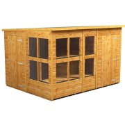 Power 10x8 Pent Combined Potting Shed with 4ft Storage Section