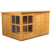 Power 10x8 Pent Combined Potting Shed with 6ft Storage Section