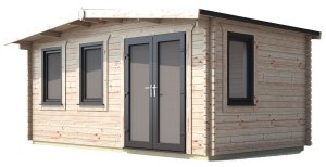 10x16 Power Chalet Log Cabin | Scandinavian Timber