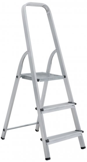 Lyte NENPL3 Aluminium Platform Stepladder with 3 Treads EN131-2