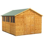 Power 12x10 Apex Garden Shed - Single Door