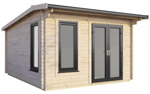 12x12 Power Apex Log Cabin | Scandinavian Timber