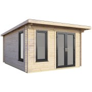 12x12 Power Pent Log Cabin | Scandinavian Timber