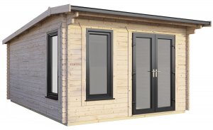 12x14 Power Apex Log Cabin | Scandinavian Timber