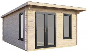 12x14 Power Pent Log Cabin | Scandinavian Timber