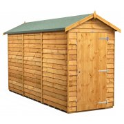 Power 12x4 Apex Garden Shed Overlap - Windowless Single Door