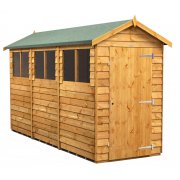 Power 12x4 Apex Garden Shed Overlap - Single Door