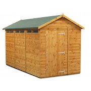 Power 12x6 Apex Secure Garden Shed - Single Door