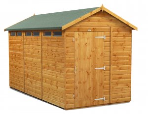 Power 12x6 Apex Secure Garden Shed - Single Door