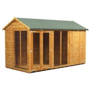 Power 12x6 Apex Summer House with 4ft Side Store