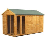 Power 12x6 Apex Summer House with 6ft Side Store