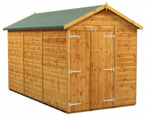 Power 12x6 Apex Garden Shed - Windowless Double Doors