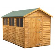 Power 12x6 Apex Garden Shed Overlap - Single Door