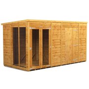 Power 12x6 Pent Summer House with 6ft Side Store