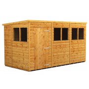 Power 12x6 Pent Garden Shed - Single Door