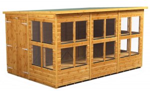 Power 12x8 Pent Potting Shed - Double Door