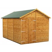 Power 12x8 Apex Garden Shed - Windowless Double Doors