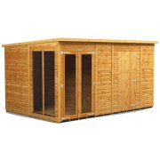 Power 12x8 Pent Summer House with 6ft Side Store