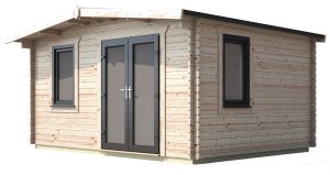 12x14 Power Chalet Log Cabin | Scandinavian Timber