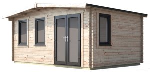 12x16 Power Chalet Log Cabin | Scandinavian Timber